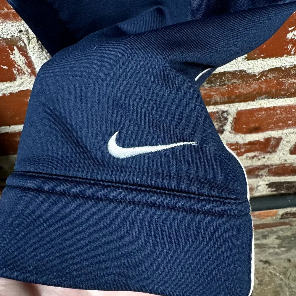 Vintage Nike Pants Size Large Blue Elastic Waist High Rise Zip Hem Athletic Y2K